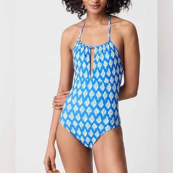 J. Crew Factory Other - NWT JCrew Factory Printed halter one-piece swimsuit